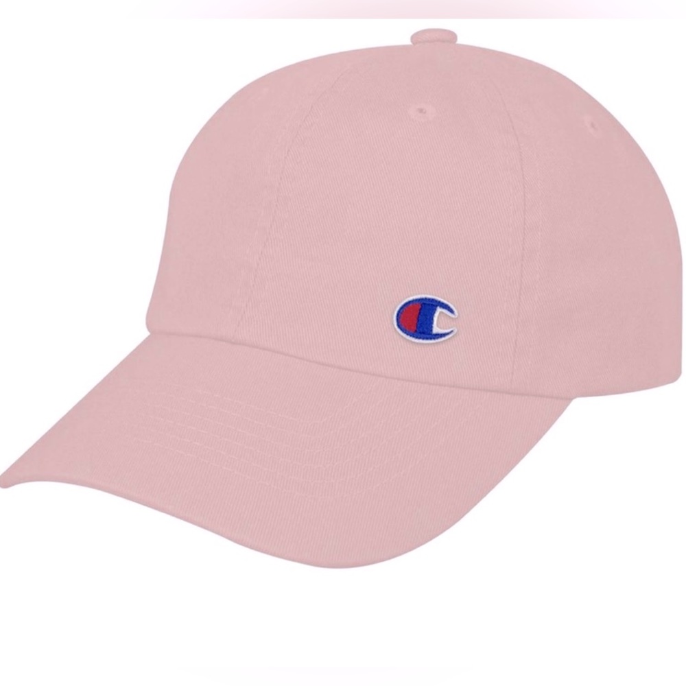 Champion Pre-Owned Pink Signature Logo Adjustable Baseball Cap